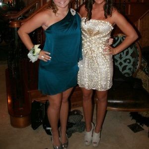 Sherri Hill gold/white dress